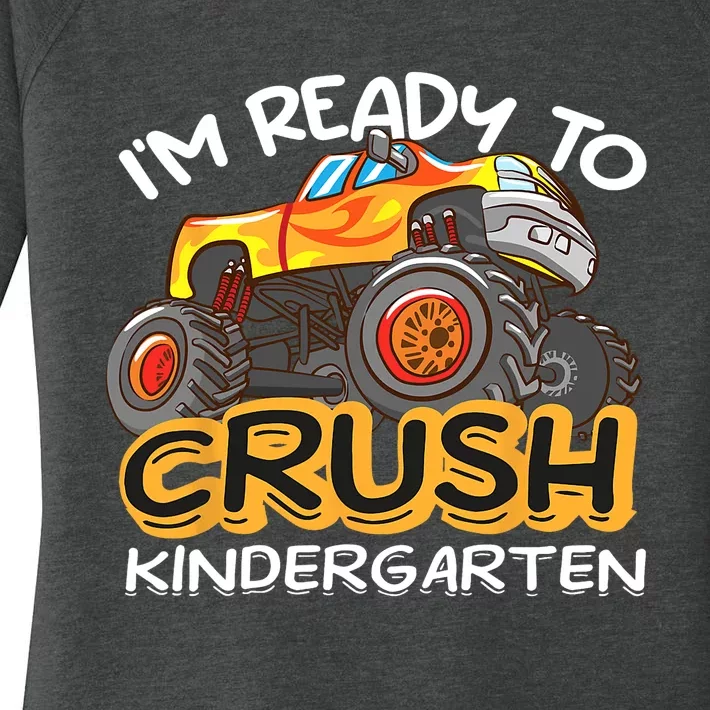 Im Ready To Crush Kindergarten Dinosaur First Day Of School Women's Perfect Tri Tunic Long Sleeve Shirt