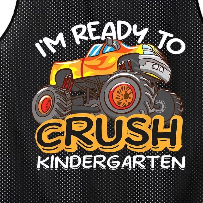 Im Ready To Crush Kindergarten Dinosaur First Day Of School Mesh Reversible Basketball Jersey Tank