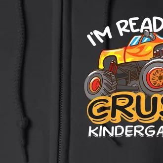 Im Ready To Crush Kindergarten Dinosaur First Day Of School Full Zip Hoodie