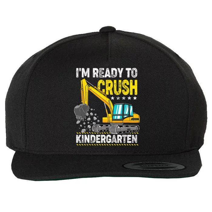 Im Ready To Crush Kindergarten Construction Vehicle Wool Snapback Cap