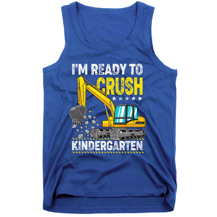 Im Ready To Crush Kindergarten Construction Vehicle Tank Top