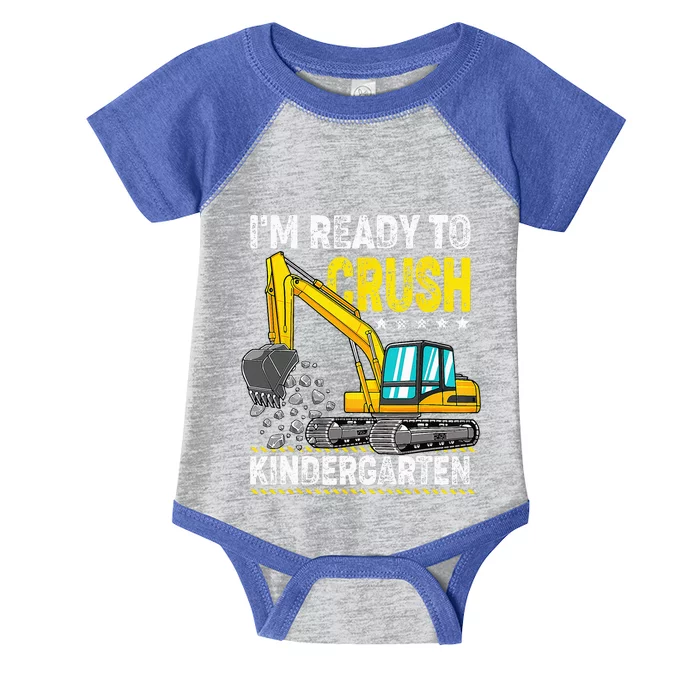 Im Ready To Crush Kindergarten Construction Vehicle Infant Baby Jersey Bodysuit