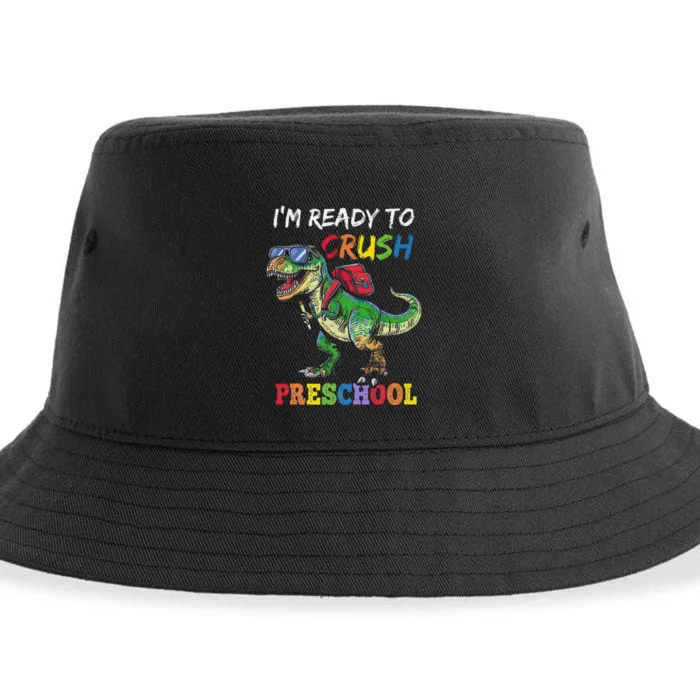 IM Ready To Crush Preschool Dinosaur 1st Day Of School Sustainable Bucket Hat