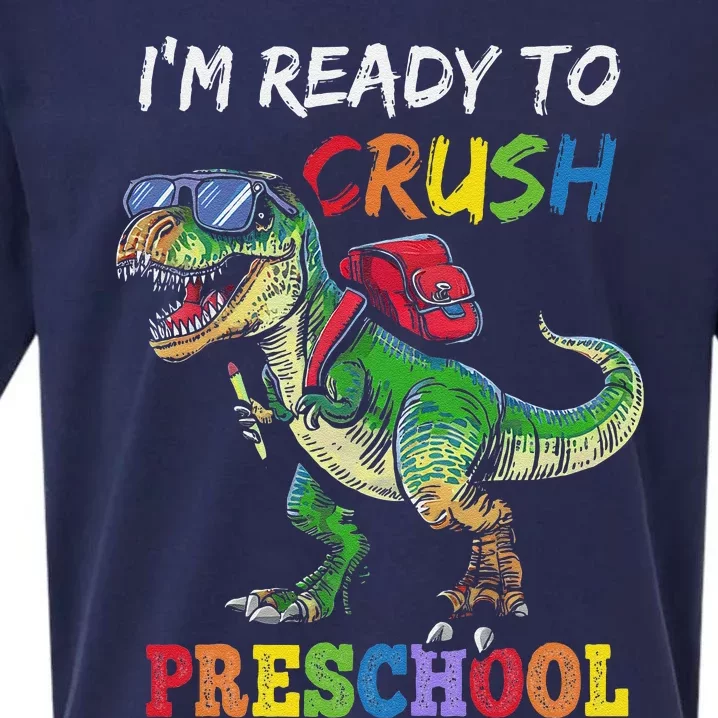 IM Ready To Crush Preschool Dinosaur 1st Day Of School Sueded Cloud Jersey T-Shirt