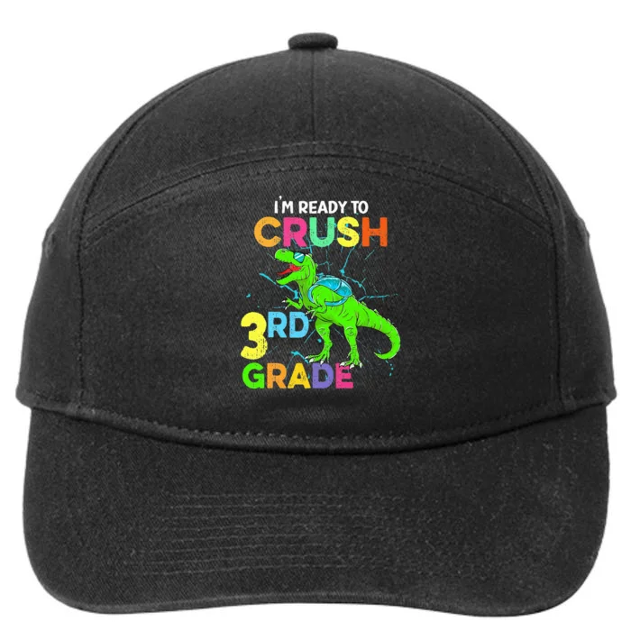 I'm Ready To Crush 3rd Grade Dinosaur Back To School 7-Panel Snapback Hat