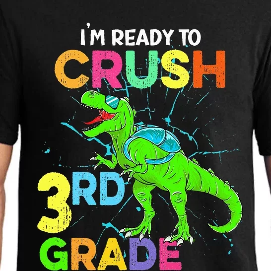 I'm Ready To Crush 3rd Grade Dinosaur Back To School Pajama Set