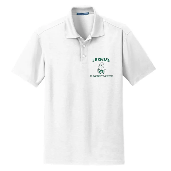 I Refuse To Tolerate Gluten Dry Zone Grid Performance Polo