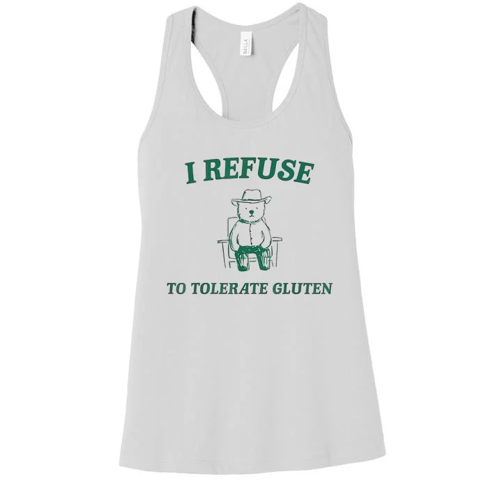 I Refuse To Tolerate Gluten Women's Racerback Tank