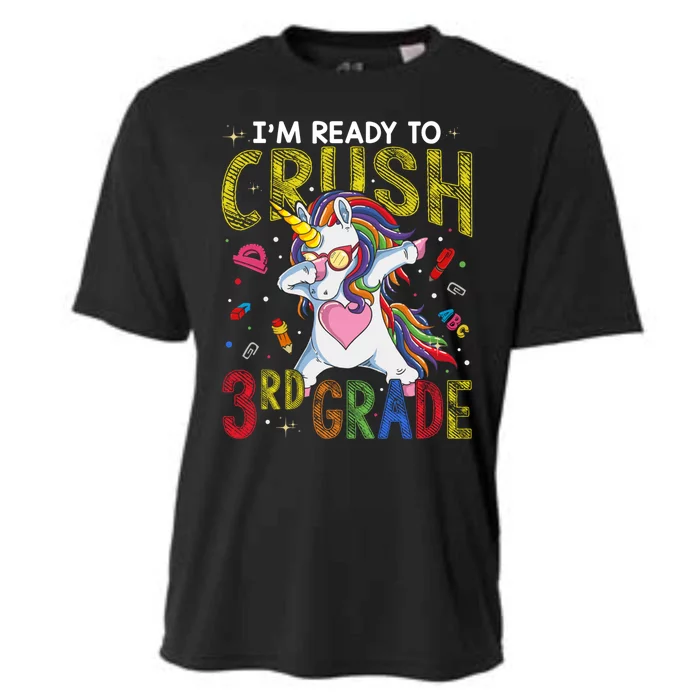 Im Ready To Crush 3Rd Grade Dabbing Unicorn Third Grade Gift Cooling Performance Crew T-Shirt