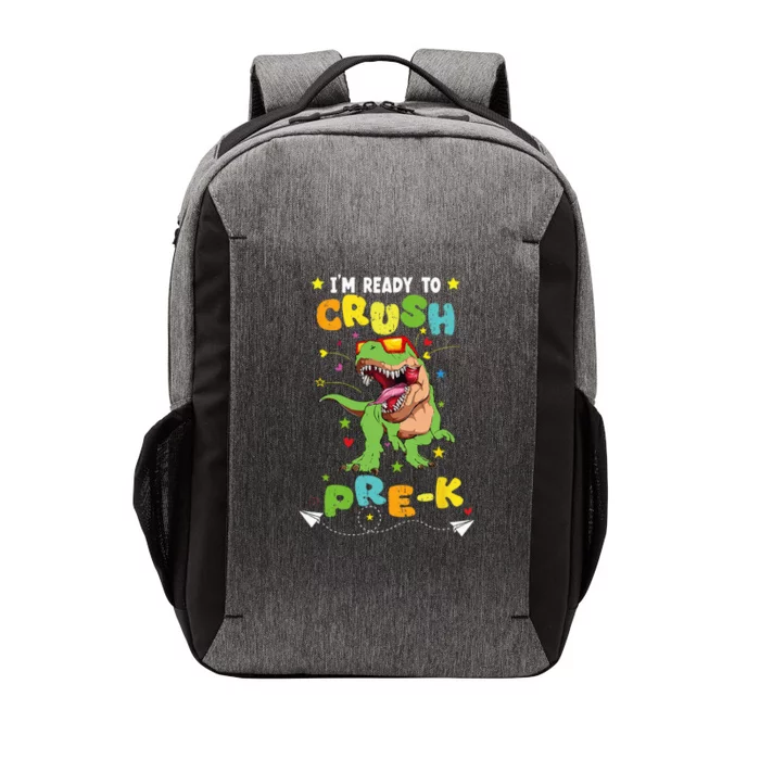 Im Ready To Crush PreK T Rex Dinosaur Back To School Vector Backpack