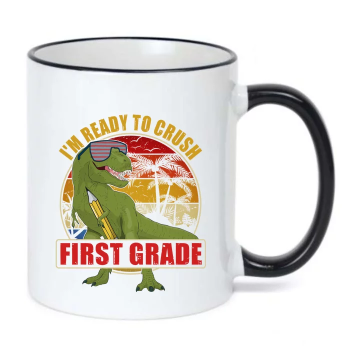 Im Ready To Crush First Grade T Rex Dinosaur 1St Grade Cute Gift Black Color Changing Mug