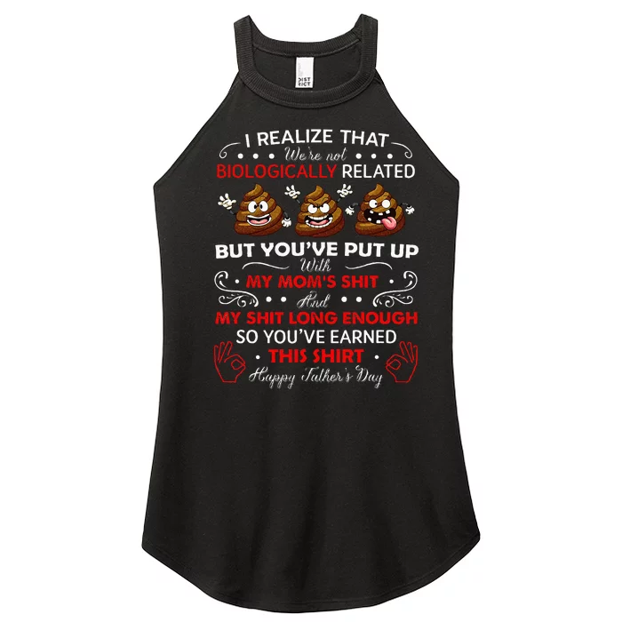 I Realize That Were Not Biologically Related Funny Stepdad Women’s Perfect Tri Rocker Tank