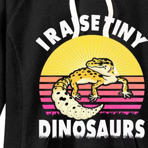 I Raise Tiny Dinosaurs Gifts For Leopard Gecko Lovers Women's Fleece Hoodie