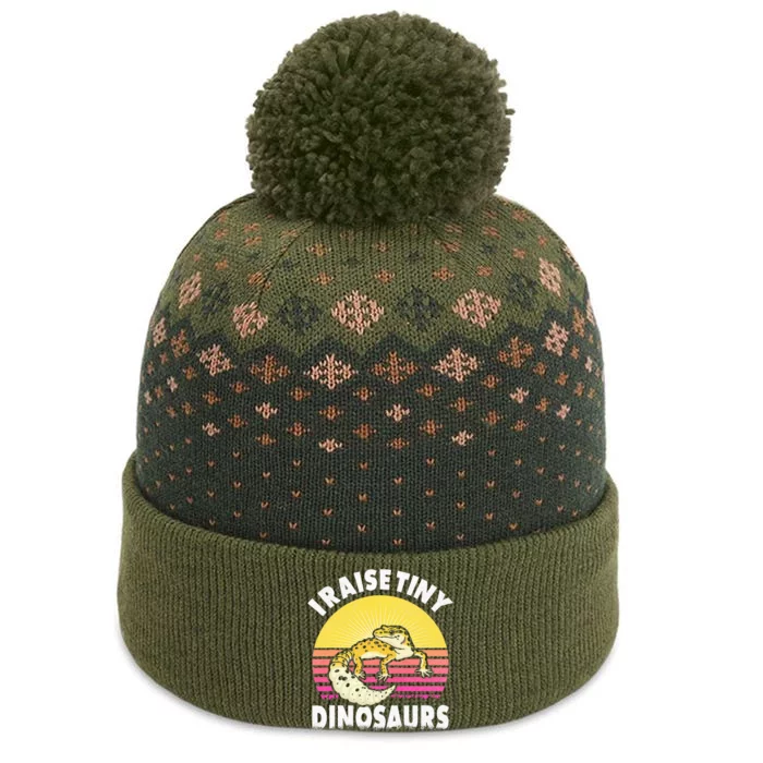 I Raise Tiny Dinosaurs Gifts For Leopard Gecko Lovers The Baniff Cuffed Pom Beanie