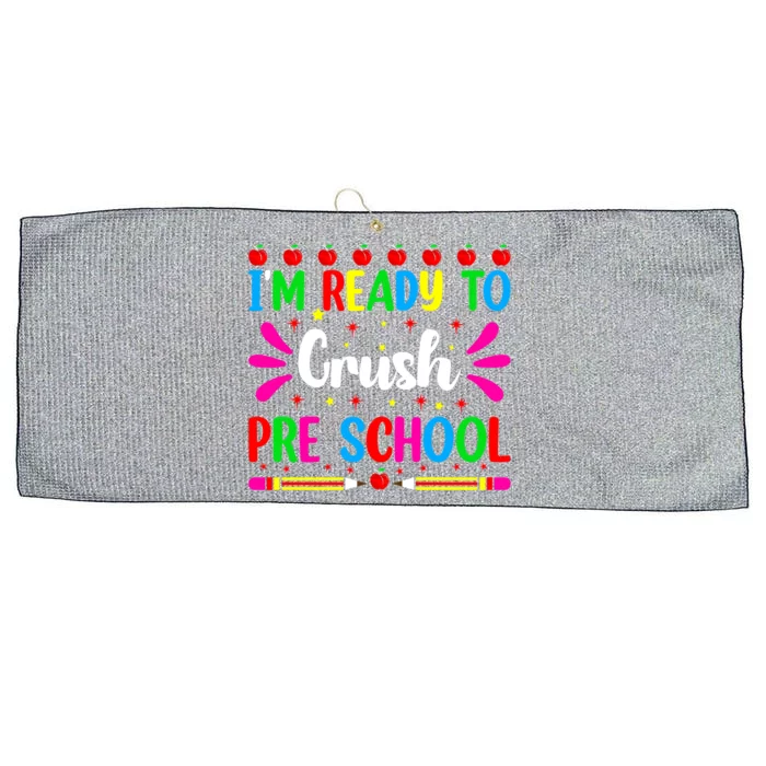 Im Ready To Crush Preschool Teacher Students Back To School Gift Large Microfiber Waffle Golf Towel