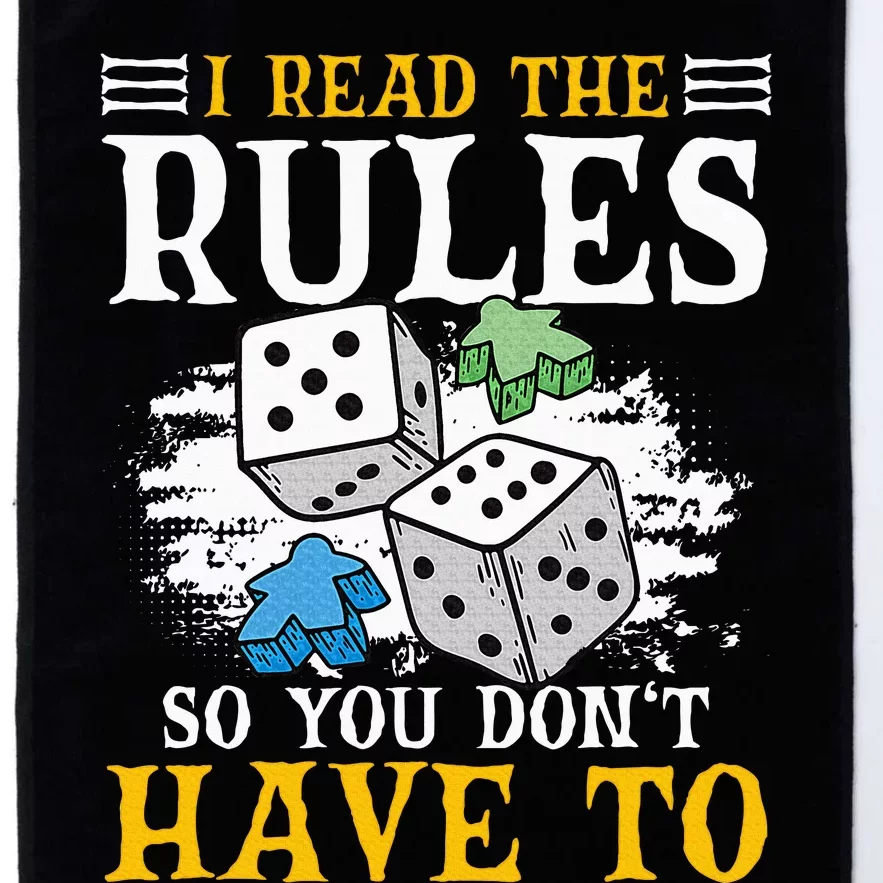 I Read The Rules Board Gaming Tabletop Board Game Meeple Platinum Collection Golf Towel