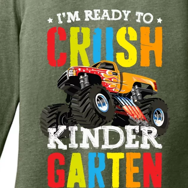 Im Ready To Crush Kindergarten Monster Truck Back To School Womens CVC Long Sleeve Shirt