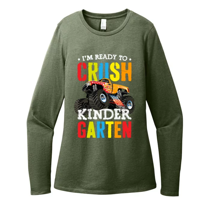 Im Ready To Crush Kindergarten Monster Truck Back To School Womens CVC Long Sleeve Shirt