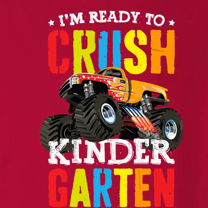 Im Ready To Crush Kindergarten Monster Truck Back To School Toddler Long Sleeve Shirt