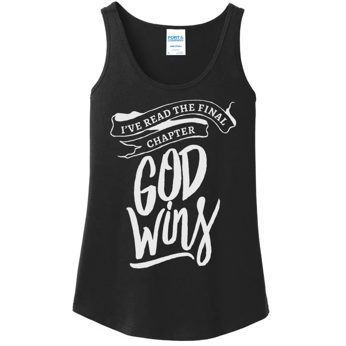 I Read The Final Chapter God Wins Christian Faith Bible Ladies Essential Tank