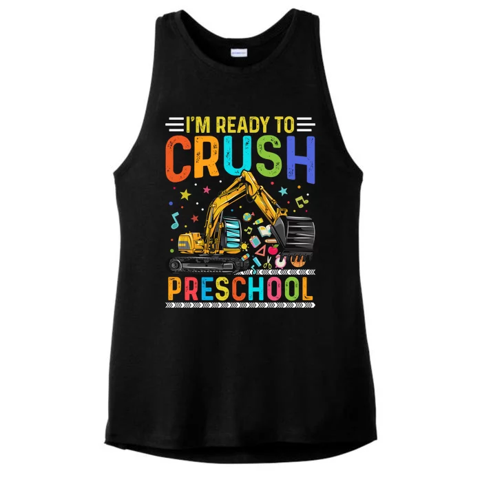 Im Ready To Crush Preschool Team Preschool Teacher Great Gift Ladies Tri-Blend Wicking Tank