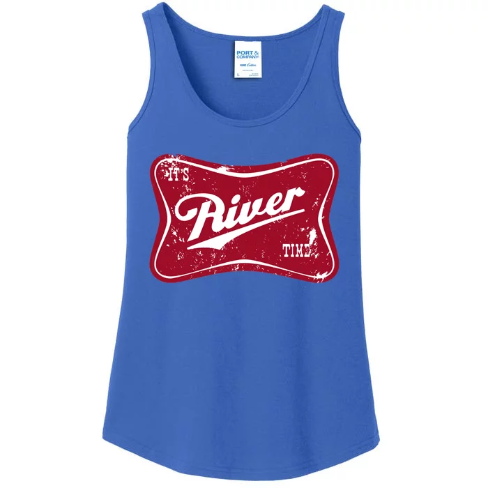 ItS River Time Boating And Fishing Camping Adventure Cute Gift Ladies Essential Tank