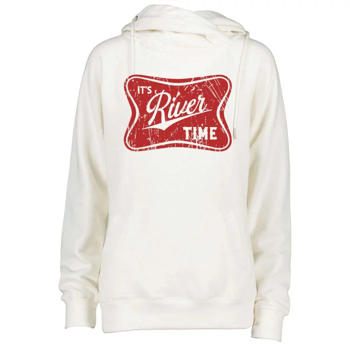 ItS River Time River Vibes Womens Funnel Neck Pullover Hood