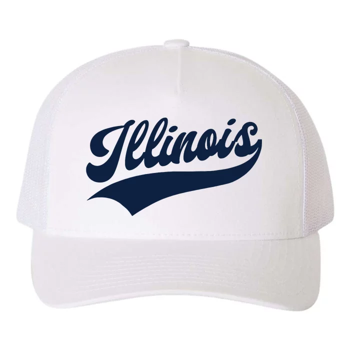 Illinois Retro Throwback Design Classic Yupoong Adult 5-Panel Trucker Hat