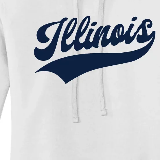 Illinois Retro Throwback Design Classic Women's Pullover Hoodie