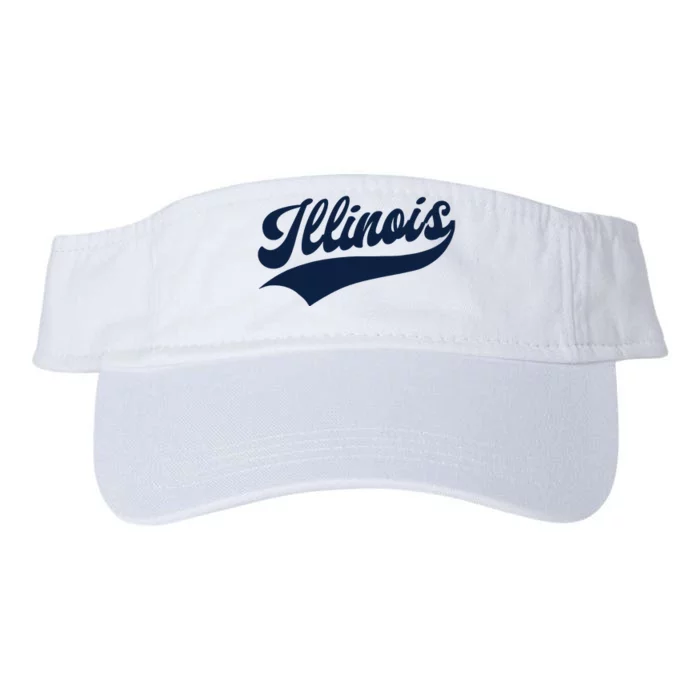 Illinois Retro Throwback Design Classic Valucap Bio-Washed Visor