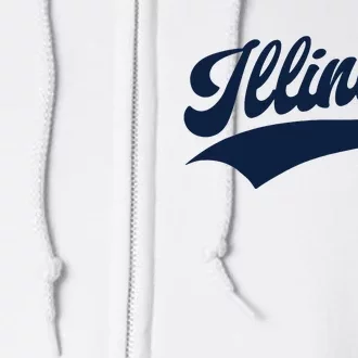 Illinois Retro Throwback Design Classic Full Zip Hoodie