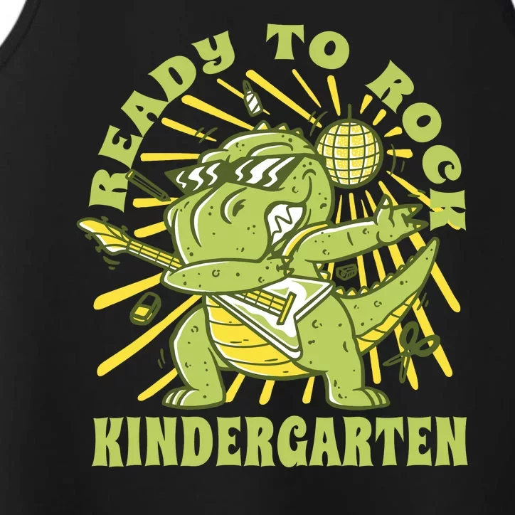 I'm Ready To Crush Kindergarten Dinosaur Performance Tank