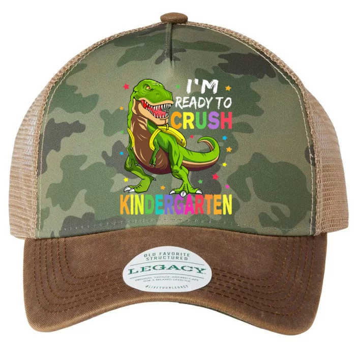 I'm Ready To Crush Kindergarten Back To School Dinosaur Legacy Tie Dye Trucker Hat