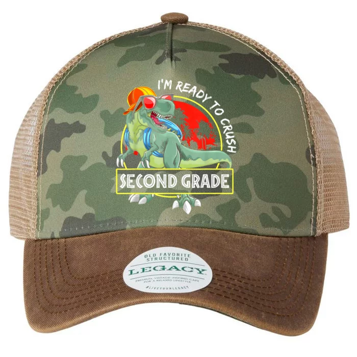 Im Ready To Crush 2nd Grade Dinosaur 1st Day Of School Back To School Legacy Tie Dye Trucker Hat