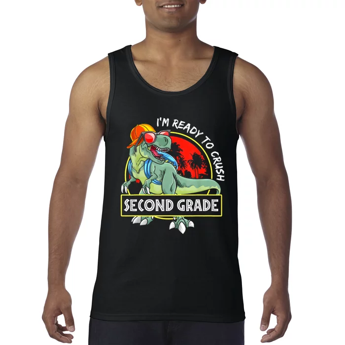 Im Ready To Crush 2nd Grade Dinosaur 1st Day Of School Back To School Tank Top