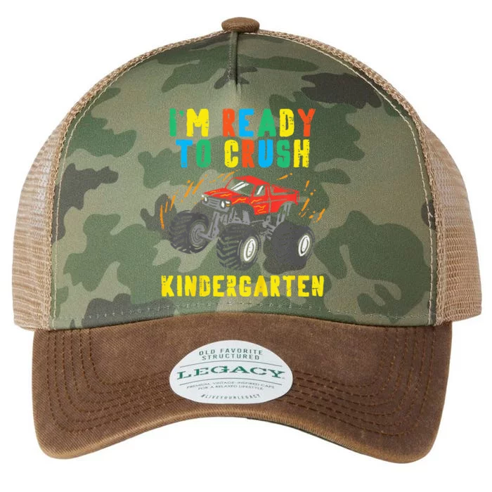 Im Ready To Crush Kindergarten Monster Truck First Day Legacy Tie Dye Trucker Hat