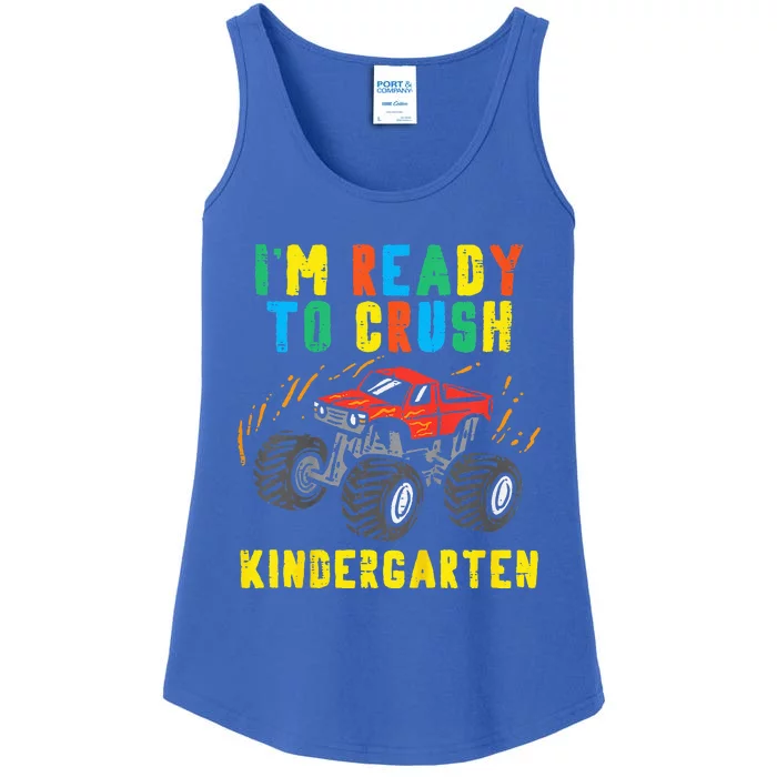 Im Ready To Crush Kindergarten Monster Truck First Day Ladies Essential Tank