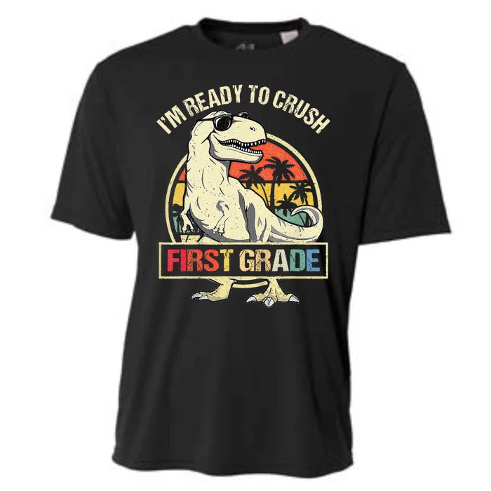 I'm Ready To Crush 1st Grade Dinosaur T Rex Back To School Cooling Performance Crew T-Shirt