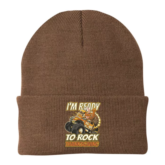 I'm Ready To Rock Thanksgiving Turkey Monster Truck Knit Cap Winter Beanie