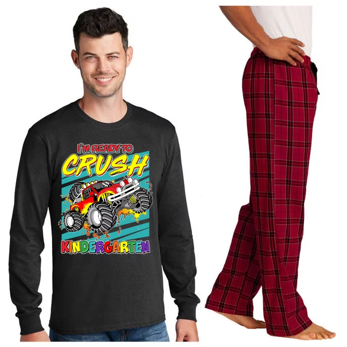 I'm Ready To Crush Kindergarten Monster Truck Long Sleeve Pajama Set