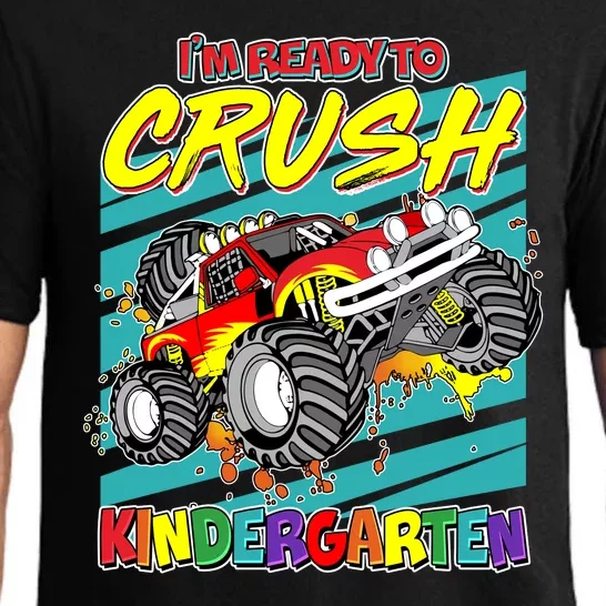 I'm Ready To Crush Kindergarten Monster Truck Pajama Set