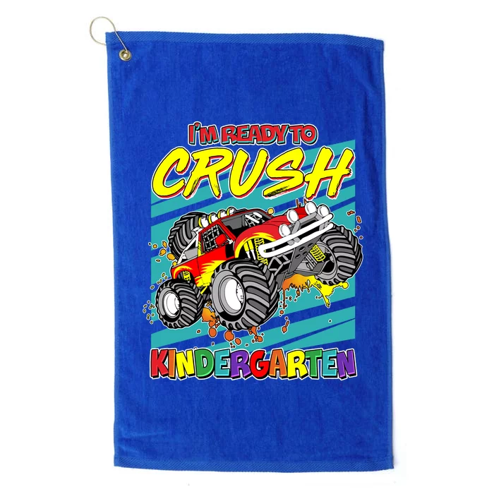 I'm Ready To Crush Kindergarten Monster Truck Platinum Collection Golf Towel