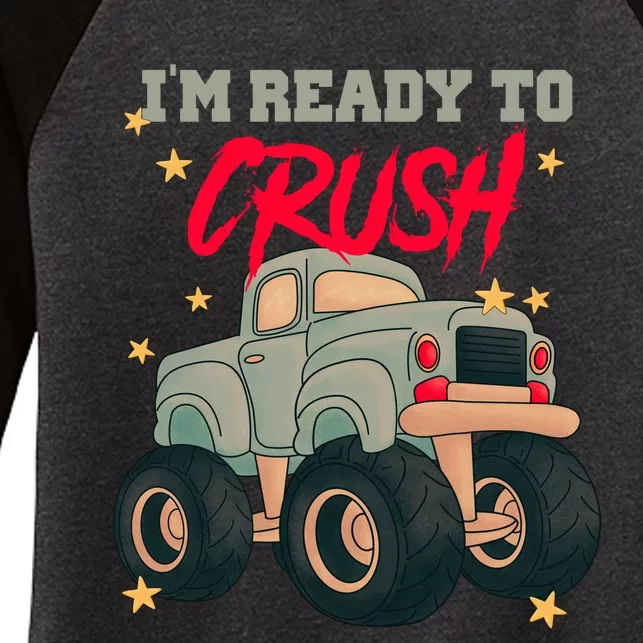 Im Ready To Crush Women's Tri-Blend 3/4-Sleeve Raglan Shirt