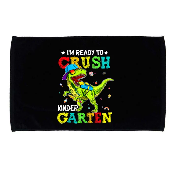 IM Ready To Crush Kindergarten Dinosaur 1st Day Of School Microfiber Hand Towel