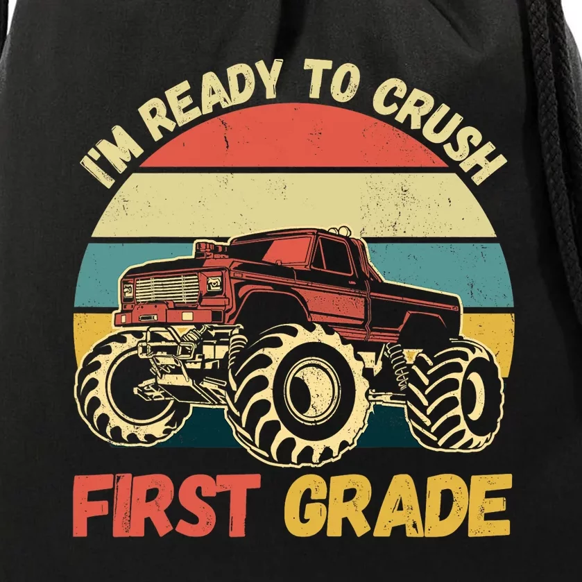 I`m Ready To Crush First Grade First Day Of First Grade Kids Drawstring Bag