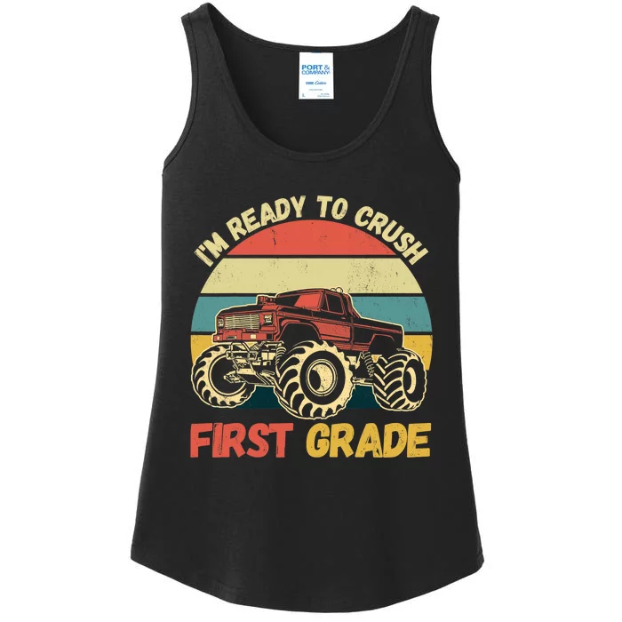 I`m Ready To Crush First Grade First Day Of First Grade Kids Ladies Essential Tank