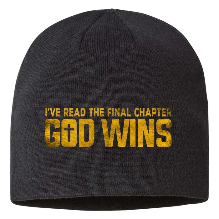 I've Read The Final Chapters God Wins Christian Apparel 8 1/2in Sustainable Knit Beanie