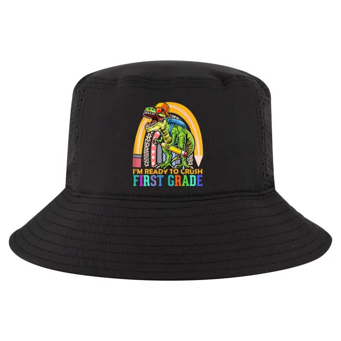 I'm Ready To Crush 1st Grade Dinosaur Back To School Cool Comfort Performance Bucket Hat