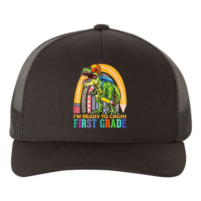 I'm Ready To Crush 1st Grade Dinosaur Back To School Yupoong Adult 5-Panel Trucker Hat