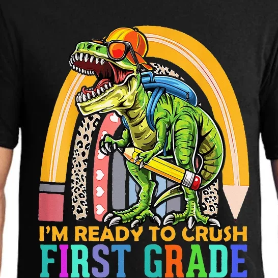 I'm Ready To Crush 1st Grade Dinosaur Back To School Pajama Set